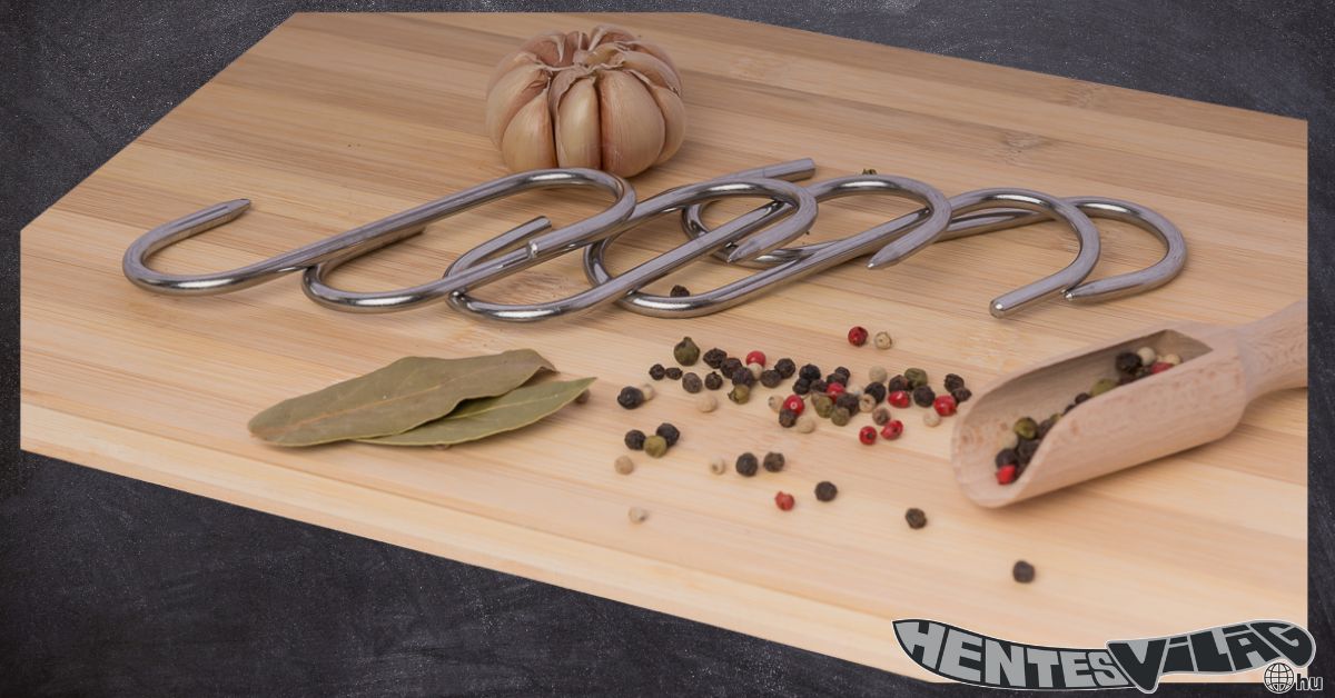 Rozsdamentes húskampó 14 cm