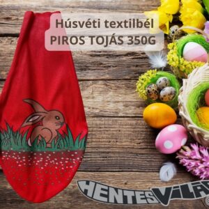 Húsvéti textilbél tojás alakú ,nyuszi mintával 350g