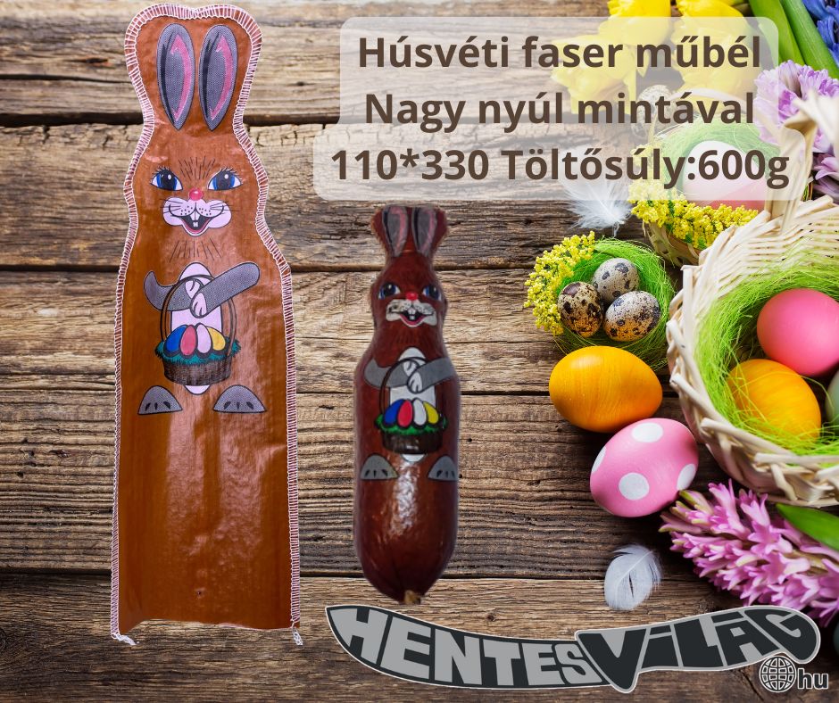 Húsvéti faser műbél Nagy nyúl mintával 110*330 Töltősúly:600g