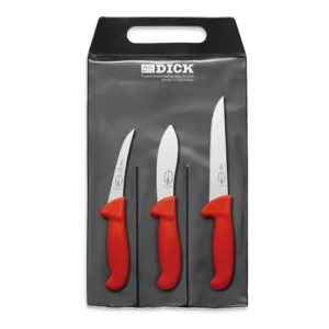DICK ErgoGrip vadászkészlet, 3 részes, indoor bordó nyél