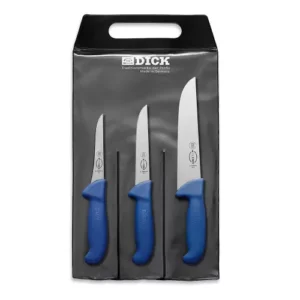 DICK ErgoGrip késkészlet, 3 részes, kék nyél, 3 méretben